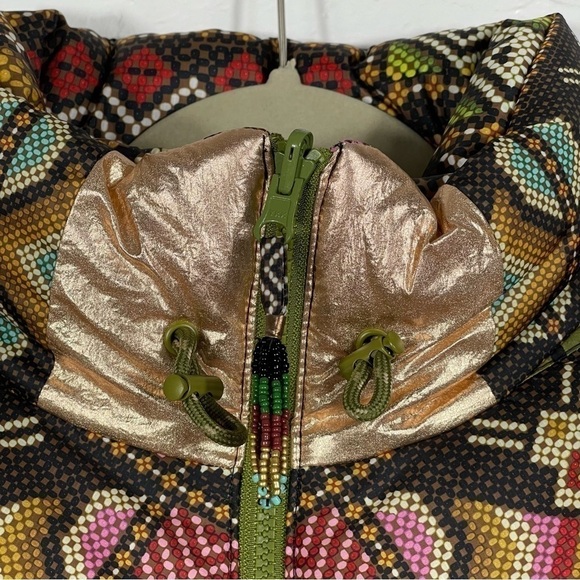 FARM Rio Tropical Rauti Metallic Revers Puffer Jacket Sz - Medium $300 SOLD OUT - Picture 8 of 16